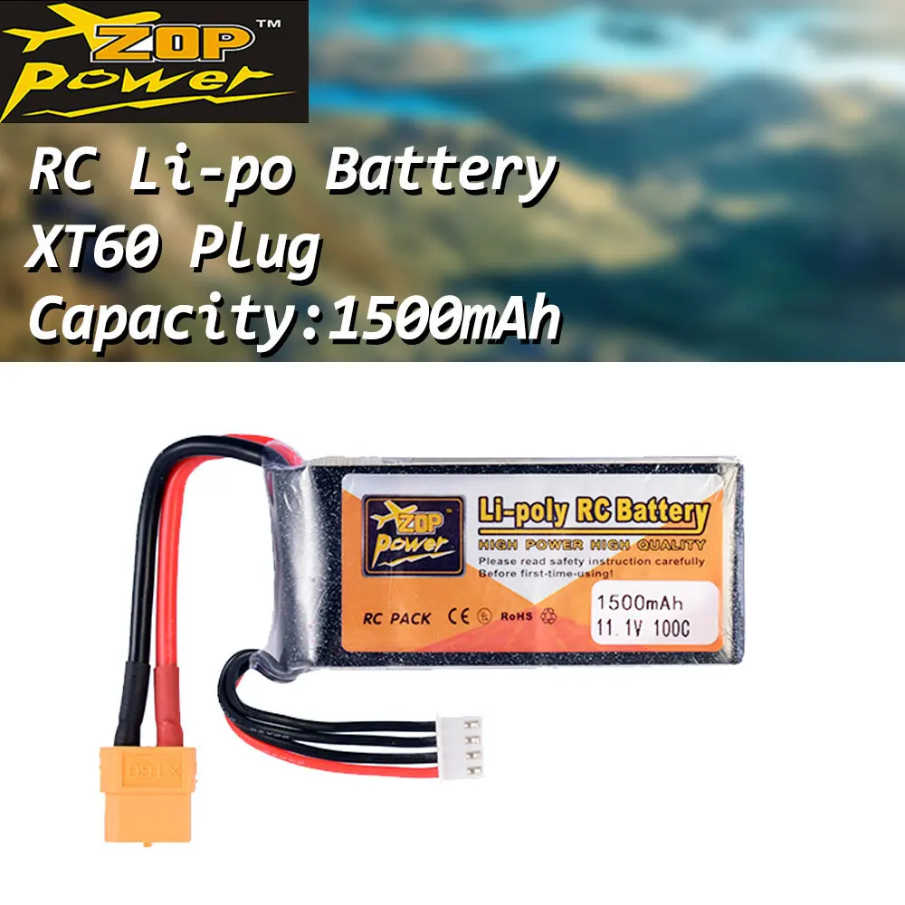 ZOP Power 7 4 В 11 1 14 8 в 18 5 1500 мАч 100C 2S 3S 4S 5S Lipo батарея XT60 вилка перезаряжаемая для