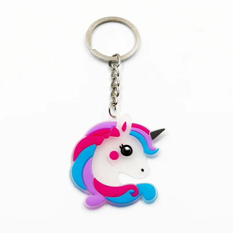 10 шт. Радужный светящийся брелок в виде единорога для детского душа украшения дня