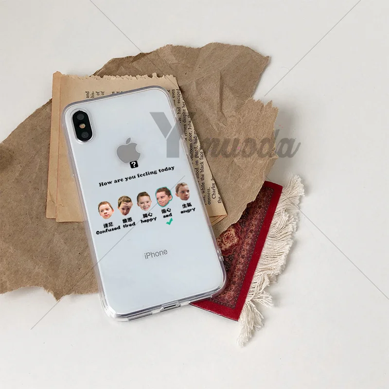 Yinuoda ухмылка мальчик ежедневно настроение обновление для iPhone 7 Plus/6/6 S/8 Plus X XS Max XR