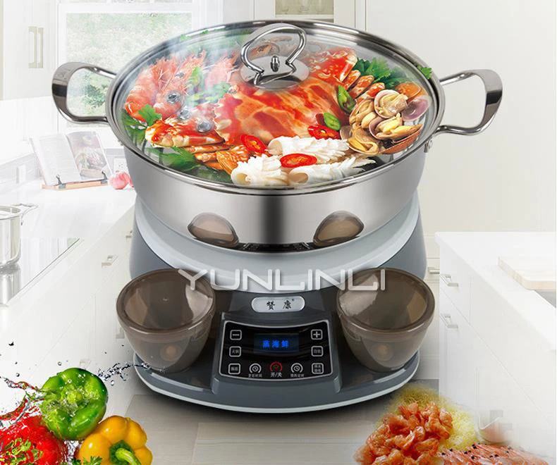 

Household Steam Hot Pot Microcomputer Control Electric Steam Pot 1400W Multifunctional Cooking Machine AP-169