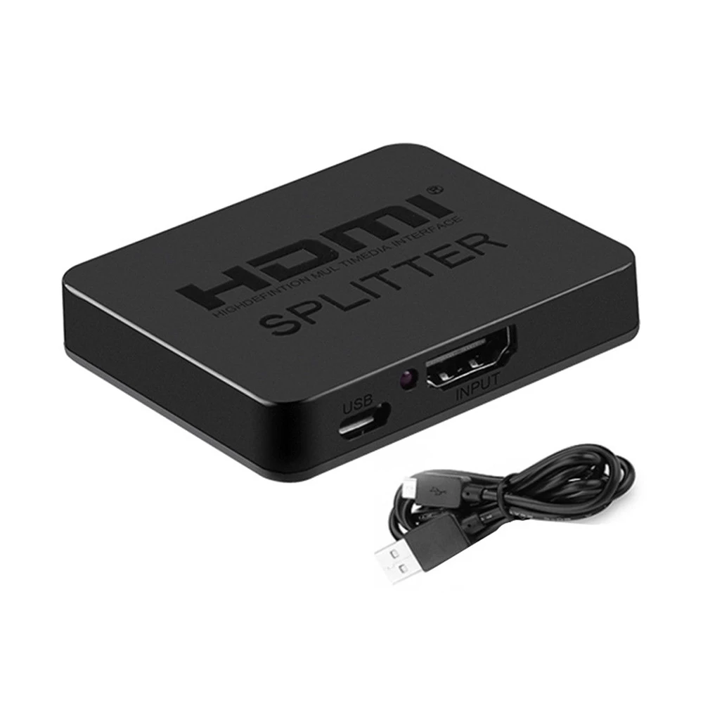 1 вход 2 выхода Ultra HD 4K 3D HDMI сплиттер HDCP 1080P HDTV HDMI усилитель переключателя 1x2 UHD двойной дисплей 4K* 2K видео адаптер
