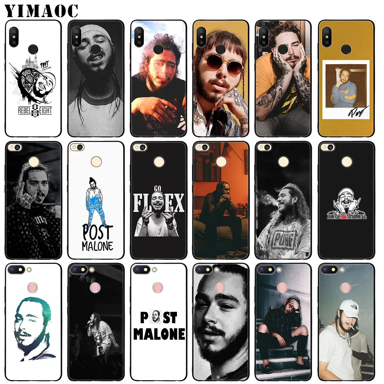 YIMAOC post malone pop singer Мягкий силиконовый чехол для телефона Xiaomi MI 10 9 9T CC9 CC9E A3 Pro 8 SE A2 Lite