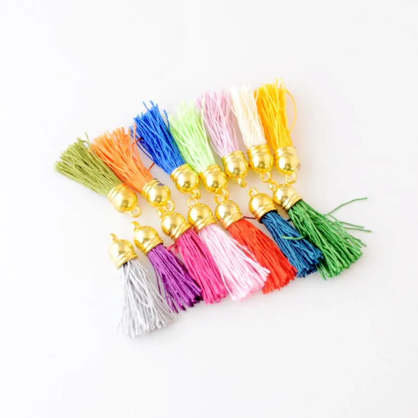 10 шт. 4 3 см винтажная нейлоновая кисточка бахрома для Purl Macrame DIY Ювелирный брелок