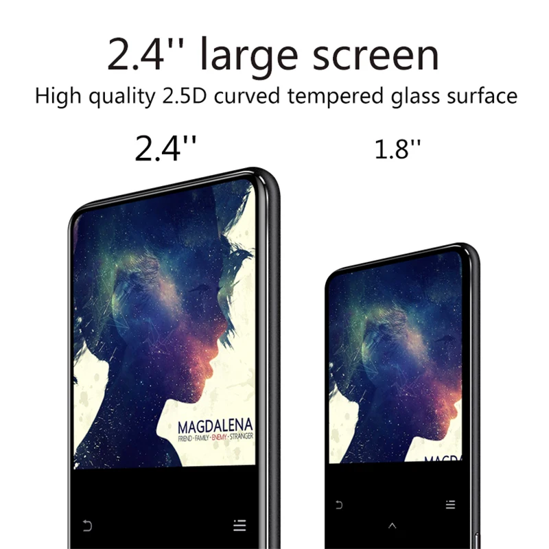 IQQ Bluetooth MP 4 игрока 2,4 дюймов Экран Hifi 8 г Touch 450 мАч FM Регистраторы Портативный видео плеер с динамик языков наушники