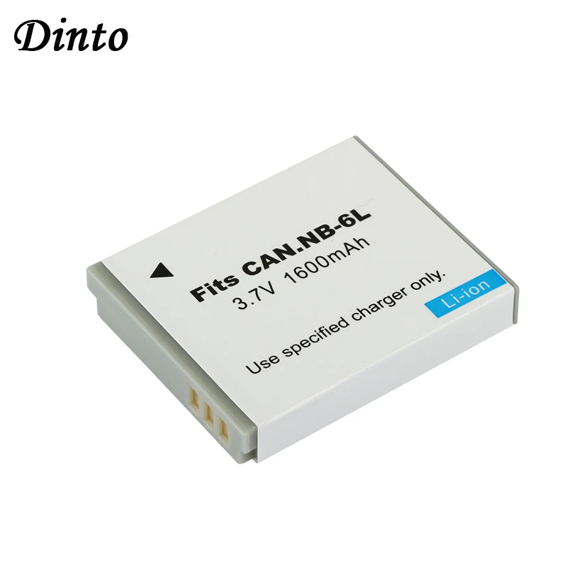 

Dinto 1pc 1600mAh Digital Battery Pack NB-6LH NB-6L NB6L Replacement Batteries for Canon PowerShot S90 SD770 D10 IXUS 85IS