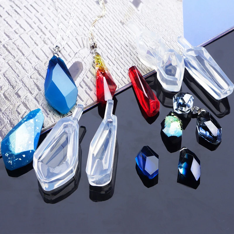 Прозрачная силиконовая форма для подвесок алмазной резки смолы настоящий цветок