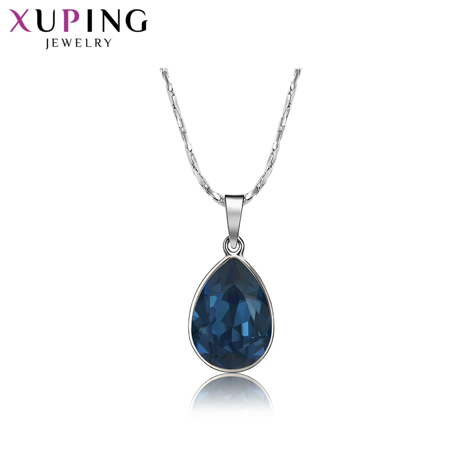 Xuping форма воды Pendantl цепочки и ожерелья Кристаллы от Swarovski высокое качество ювелирные изделия Мода Подарки для женщин M59-30192
