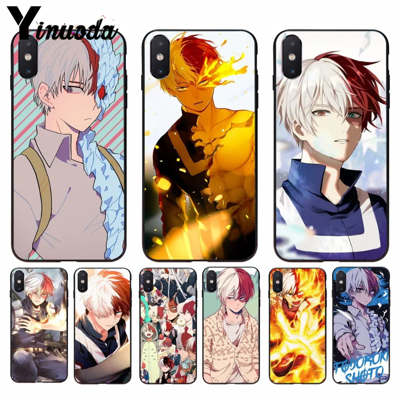 Yinuoda my hero academic шото Тодороки красочный чехол для телефона iPhone 8 7 6 6S Plus 5 5S SE XR X XS MAX
