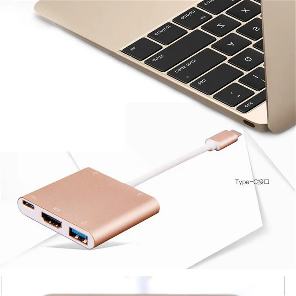 USB 3.0 Type C HDMI 4K конвертер 3 1 Hub адаптер кабель для быстрой зарядки Macbook ChromeBook