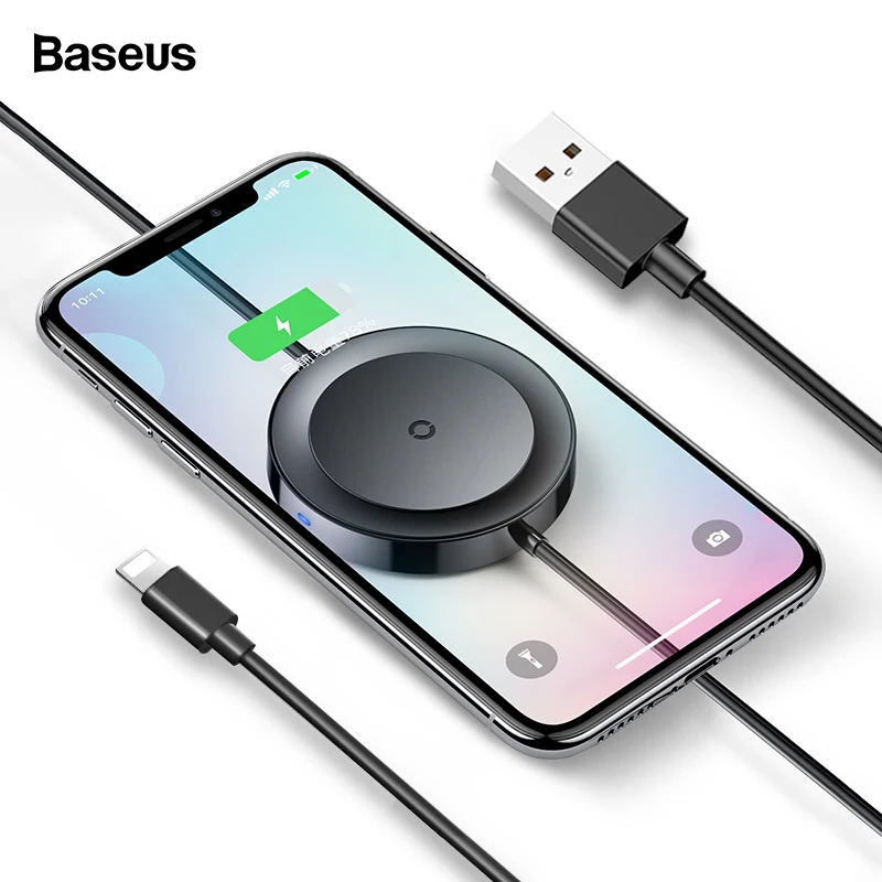 Baseus USB кабель для передачи данных для iPhone XS Max XR X 8 samsung S9 S8 Беспроводной зарядки Зарядное устройство быстрой зарядки Беспроводной Зарядное устройство кабели для передачи данных