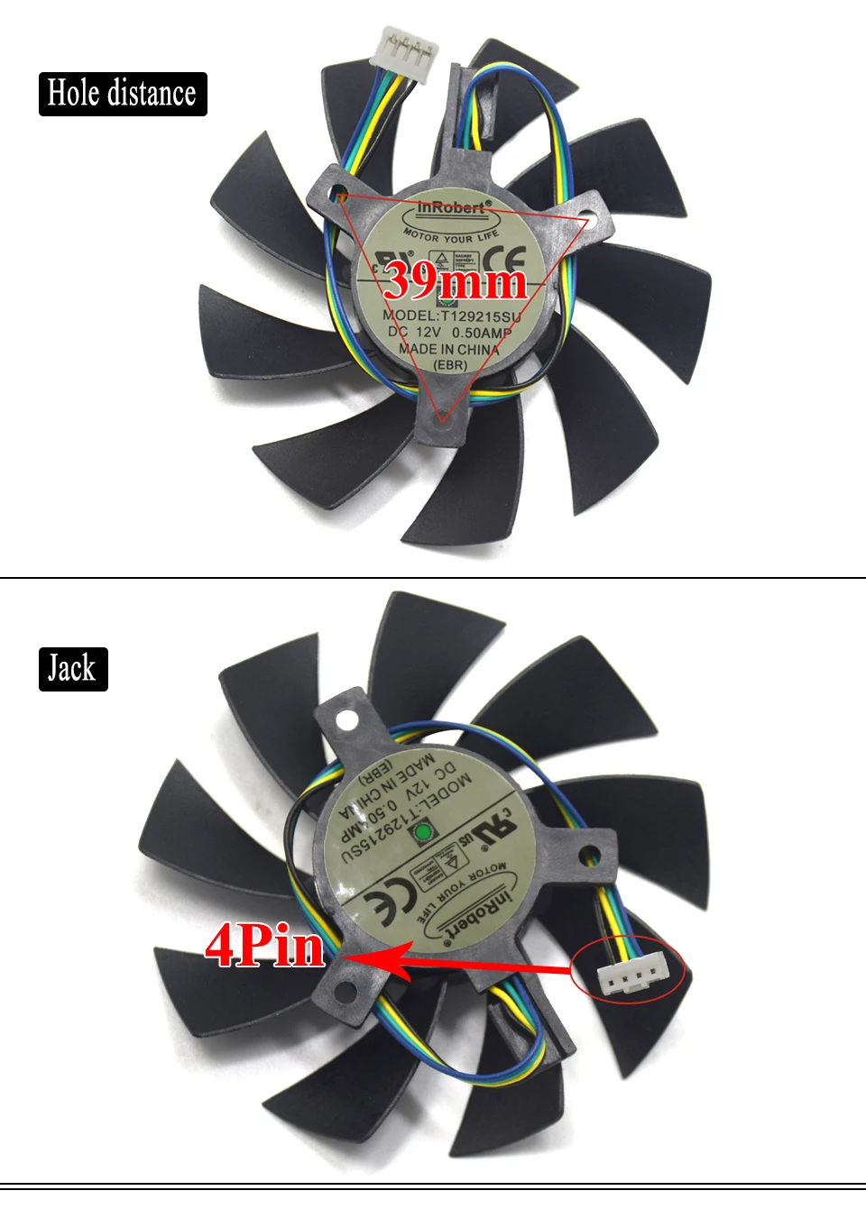 85 мм T129215SU кулер вентилятор Замена для ASUS GTX 950 mini MSI RX460 Gigabyte Zotac GTX 1060 1050 GTX 1080 ITX видеокарта