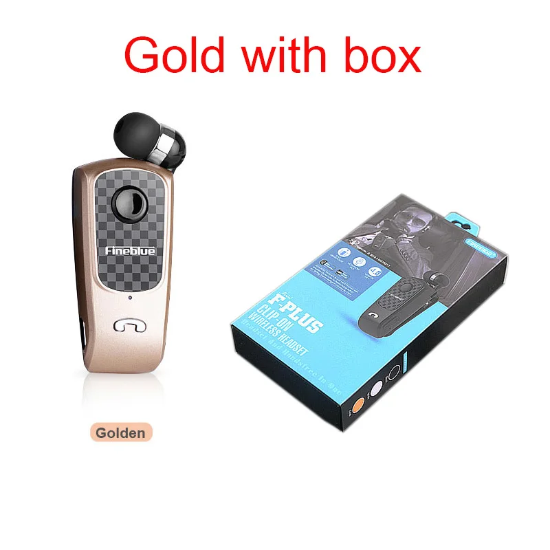 Gold with box FineBlue F-plus Мини Беспроводная bluetooth-гарнитура, виброизнос, зажим, спортивные наушники для бега, pk fineblue F910 F920 F930 F960 F980 - Цвет: Gold with box