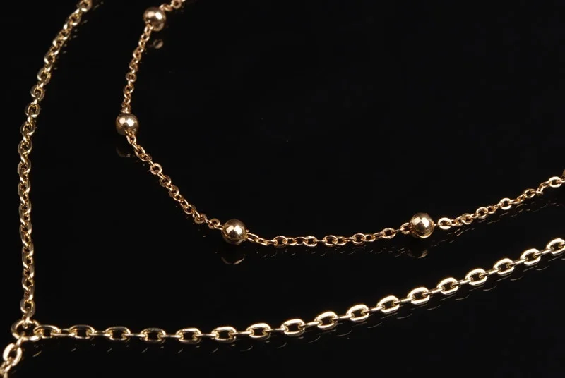 Звездное ожерелье Золотое длинное Лариат шик Y многослойная цепочка колье s для