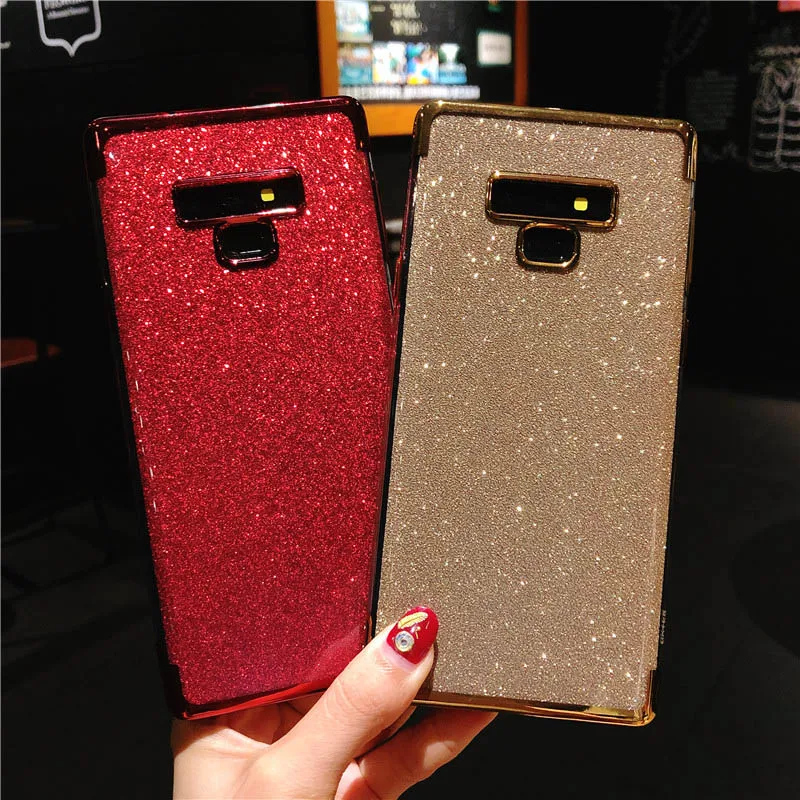 Glitter TPU Phone Case For Samsung Note 9 Cover S9 S8 Plus S7 S6 Edge A3 A5 A6 A7 A8 J2 J3 J5 J7 Pro 2016 2017 J4 J6 2018 Cases |
