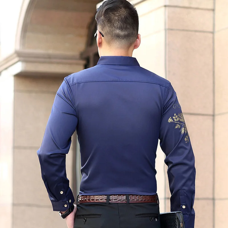 Мужская рубашка с длинным рукавом 7XL 6XL 5XL M большого размера|social masculina|camisa social