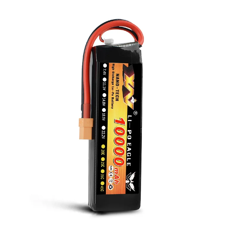 RC автомобиль Lipo батарея 2S 3S 7,4 V/11,1 V 10000mah 35C Max 70C XT90/XT60/T Разъем для Rc Самолет Rc автомобиль RC грузовик