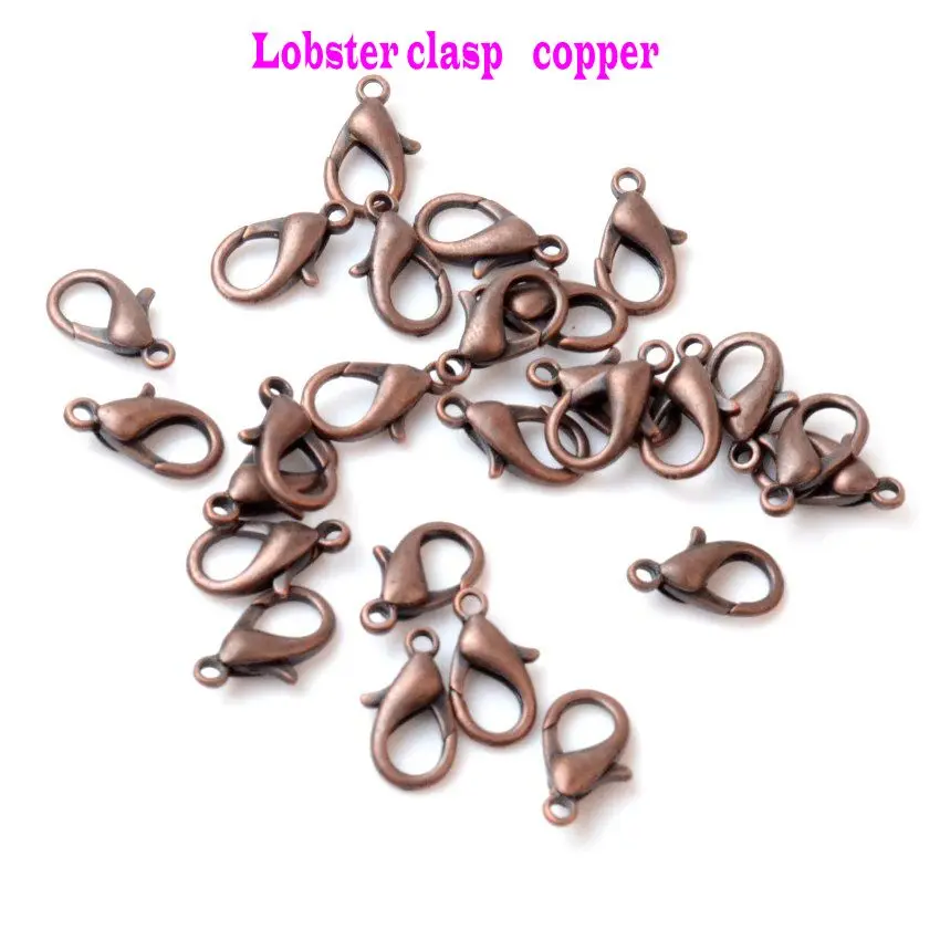 copper MIAOCHI ювелирных изделий Diy 12*6 мм 14*7 мм золото/серебро/бронза/Серебряный Тон застежка Лобстер для изготовления ювелирных изделий - Цвет: copper