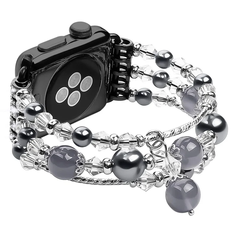 Black Ремешок на запястье для Apple Watch, смарт-браслет, браслет для iwatch, браслет 42 мм, 38 мм, ремень, умные аксессуары - Цвет: Black