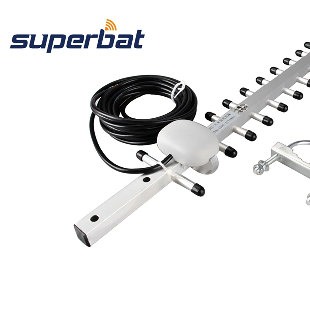 Антенна Superbat 3g Yagi с высоким коэффициентом усиления 15DBi 1990-2170 MHz для 3g беспроводных карт и роутеров RP-SMA разъемом 500 см кабель
