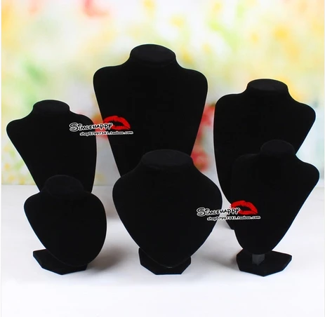 Бесплатная Доставка! Модное черное ожерелье бюст манекен торс для демонстрации