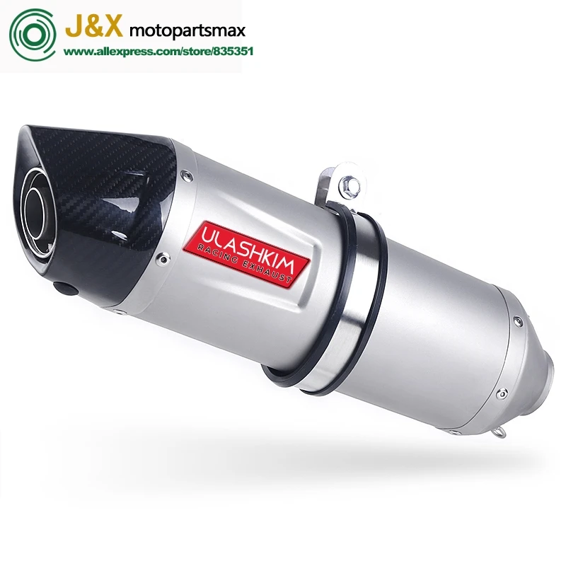 E Mark универсальный мотоцикл выхлопной глушитель трубы Ninja650 Z650 Z800 CBR500 RC390 F650GS F800GS