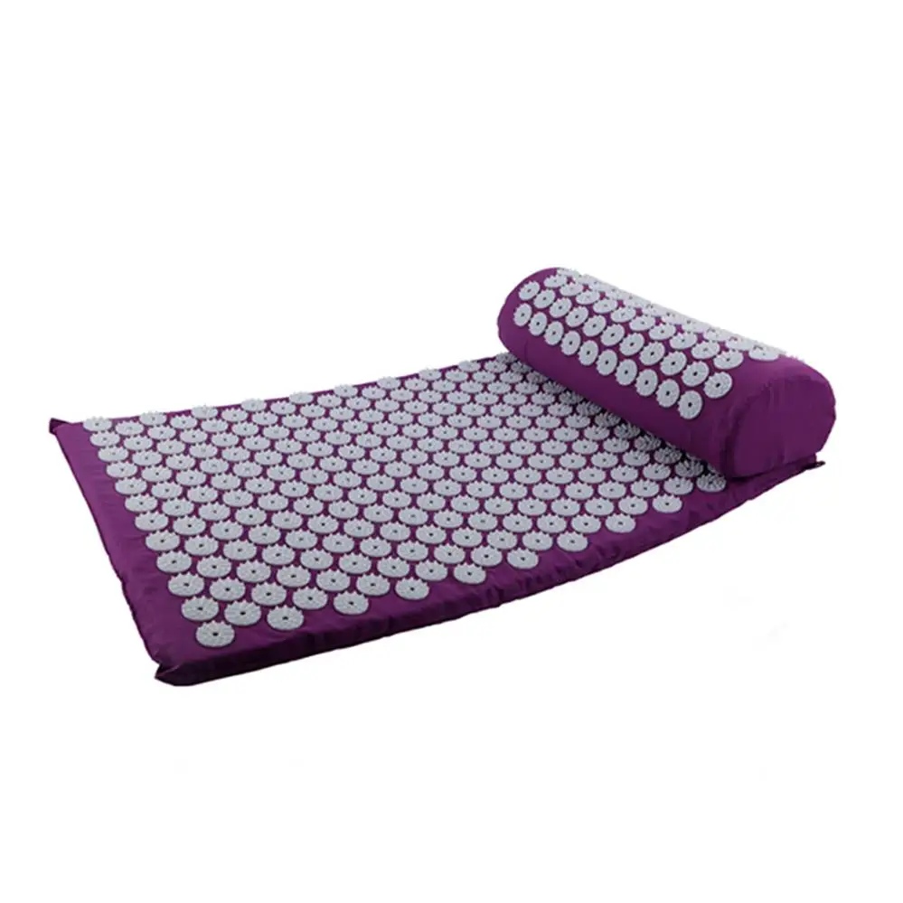 1Set Massage cushion Массажная подушка, массажный коврик для йоги, массажер для спины, инструменты для массажа шакти, акупрессура, массажный матрас с подушкой, релаксация, снятие стресса - Цвет: 1Set Massage cushion