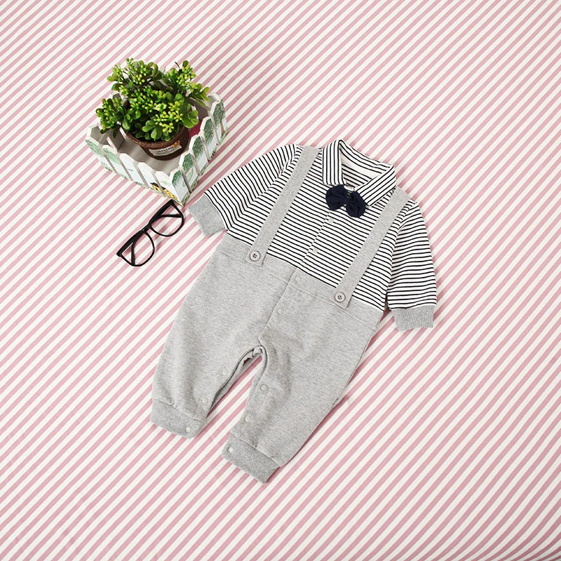 Детские комбинезоны Хлопковые смокинги с галстуком-бабочкой для маленьких