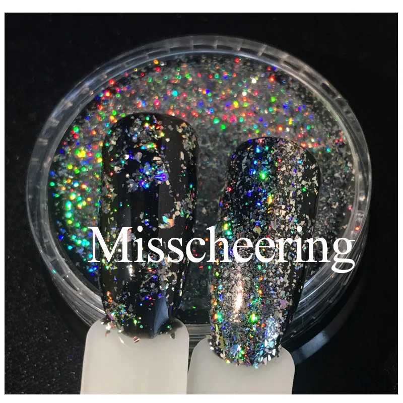0 2 г/кор. Galaxy Holo хлопья Порошковые пигментные лазерные Радужные Блестки Fleck
