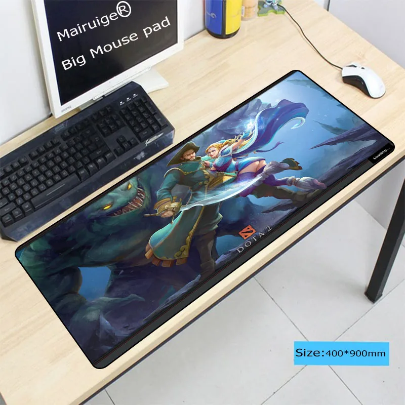 Большой игровой коврик для мыши Mairuige 30 Х80 см 40 х90 DOTA2 черный с закругленными
