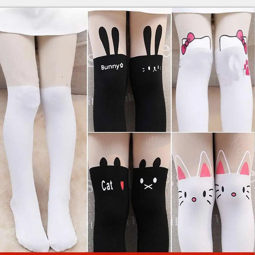 Pantimedias de estilo coreano para ni&ntilde;as, medias hasta la rodilla, 2-15 a&ntilde;os-0