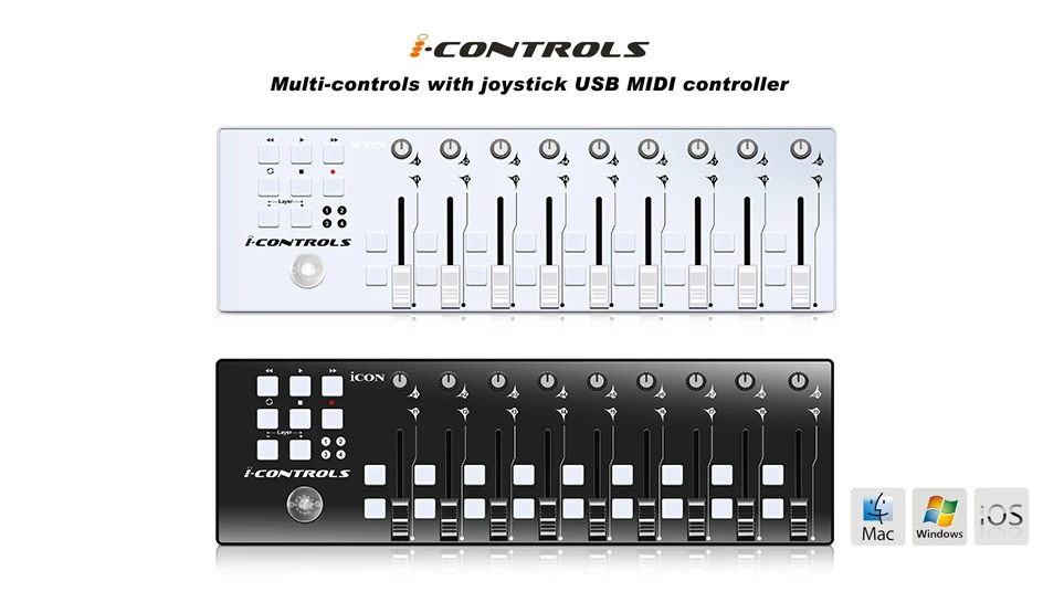 USB MIDI контроллер ICON iControls с мультиуправлением и джойстиком
