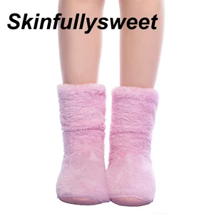 Женские плюшевые сапоги, зимние теплые сапоги для дома, 2018