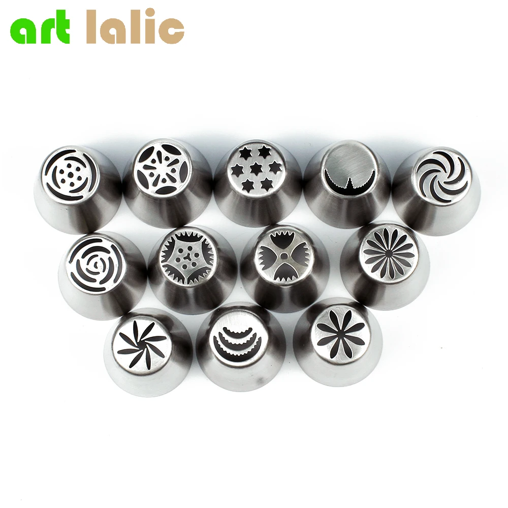 12 шт./компл. большой размер русские насадки для украшения торта кекса инструменты