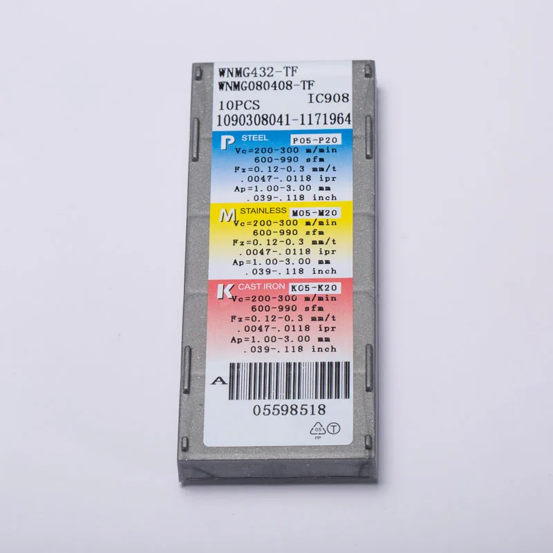 Фото SWIS WNMG080408 TF ic908 wnmg432 20 шт./компл. SCLCR Вольфрам скучно голову фрезерные Вставки SWIS WNMG080408 TF ic908 wnmg432 20 шт./компл. SCLCR Вольфрам скучно голову фрезерные Вставки