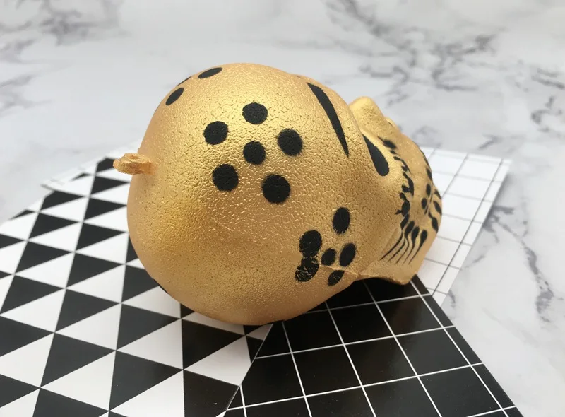 Мягкие медленно декомпрессия медленно отскок Череп Призрак голова отскок Squishies медленно поднимающийся Снятие Стресса Squeeze PU Хэллоуин игрушки