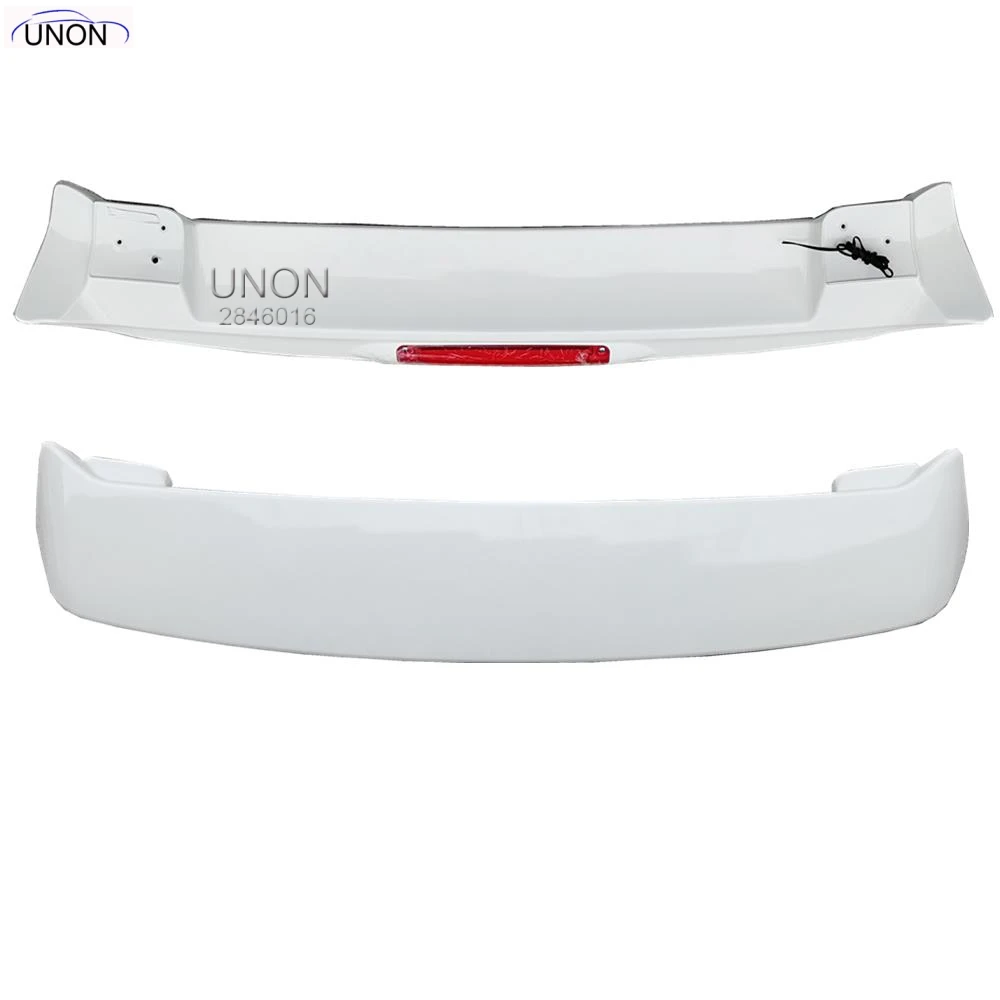 pure white 1pc Для Toyota Land Cruiser Prado FJ120 4000 2700 спойлер 2003-2009 АБС пластик Неокрашенный праймер задний спойлер с Led светильник - Цвет: pure white 1pc