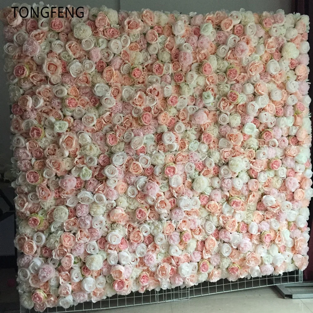 TONGFENG 8 шт./лот Розовый 3D цветок настенная панель бегунок цветы Шелковая Роза Пион