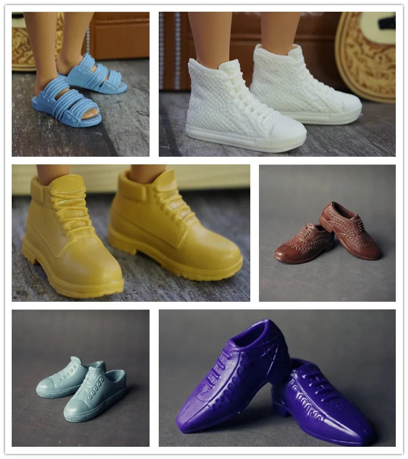 6 пар/партия обувь для Барби Мальчик друг Кен бесплатная доставка аксессуары