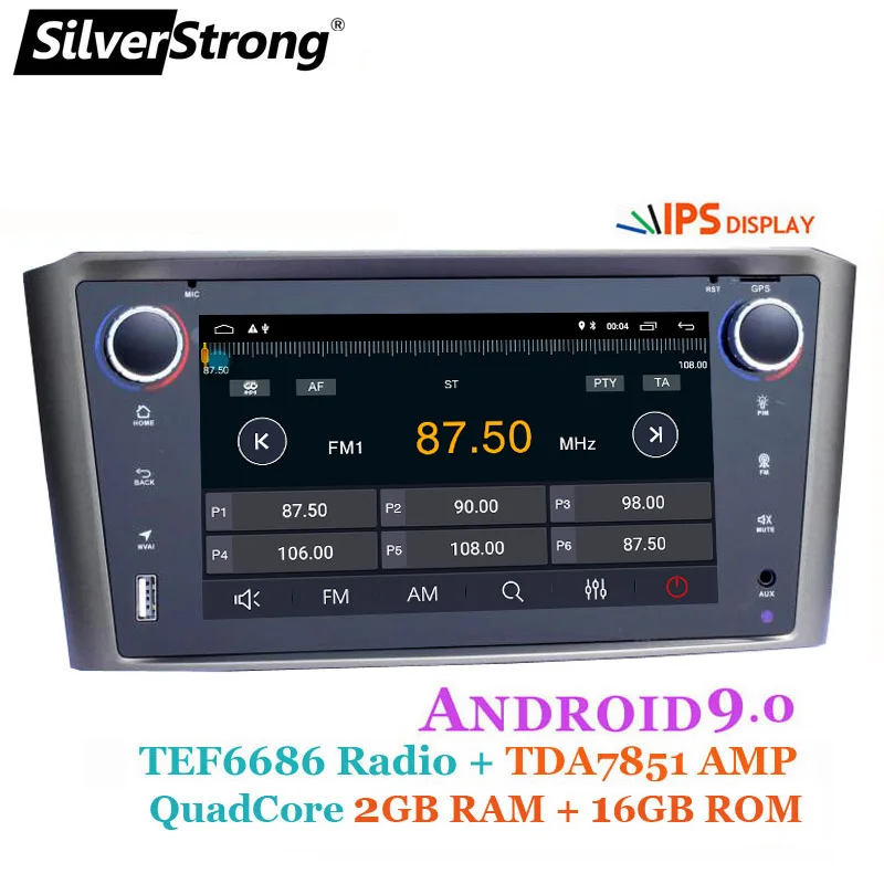 SilverStrong Android9.0 Автомагнитола Navi для TOYOTA Avensis 2din автомобильный навигатор android9.0 2din