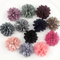 mengna new coming mini 1 0 inch fabric flowerburlap flowersdiy kids hair accessories girls headbands headwear 120pclot