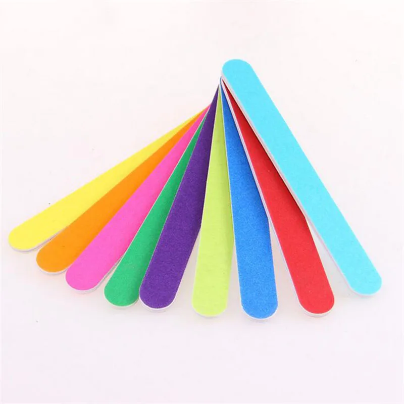 10 шт./компл. одноразовая Двусторонняя пилка для ногтей Полировка Ногтей буфер