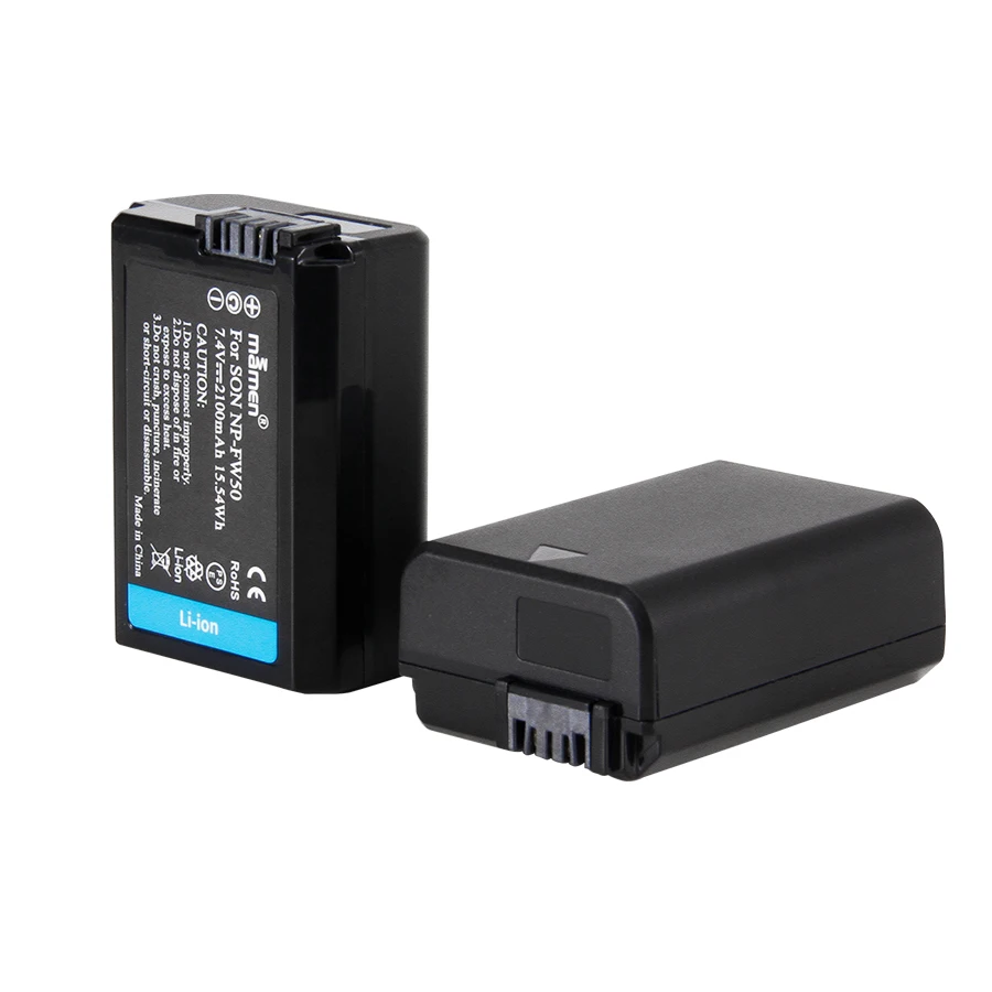 Mamen 2100mAh NP FW50 NP-FW50 NPFW50 батарея камеры для sony A5000 A5100 A6000 A6100 перезаряжаемые Замена литиевых батарей
