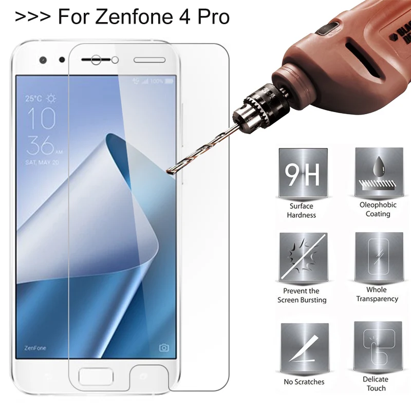 GXE Tempered Glass Guard For Asus Zenfone 4 Pro ZS551KL 9H Premium Screen Protective Film 5.5" Retail Package | Мобильные