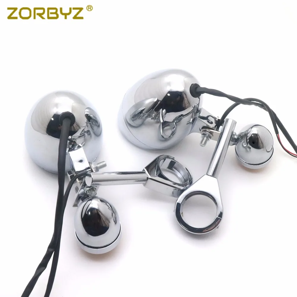 ZORBYZ 39 мм мотоциклетные хромированные Противотуманные фары с кронштейном