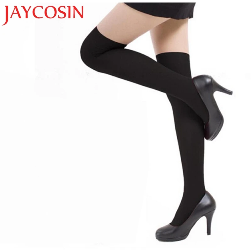 JAYCOSIN женские модные носки выше колена тянущиеся нейлоновые новинка Прямая