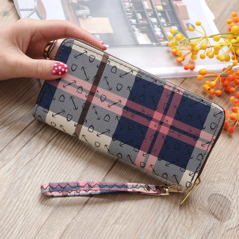 Women Luxury Wallets Pu Leather Zipper Phone Pocket Wallet Card Holder England Style Female Wallet Black Quality Girl Wallet