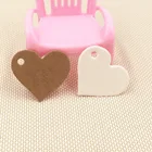 Бирки бумажные в форме сердца, коричневыебелые, 100 х 2,5 см, 2,8 шт.