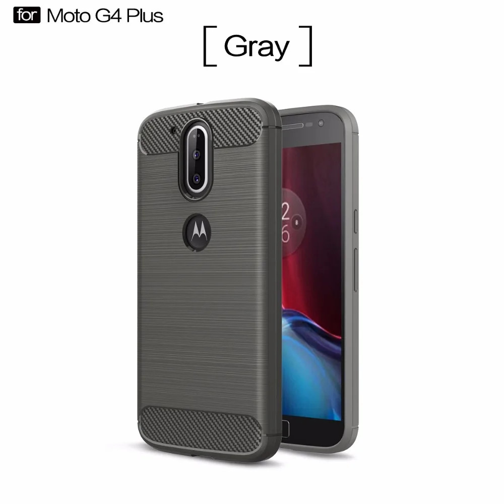 50 шт. углерода Волокно Чехол для Moto G4 Plus Ultra Slim ARMOR Heavy Duty противоударный чехол Play