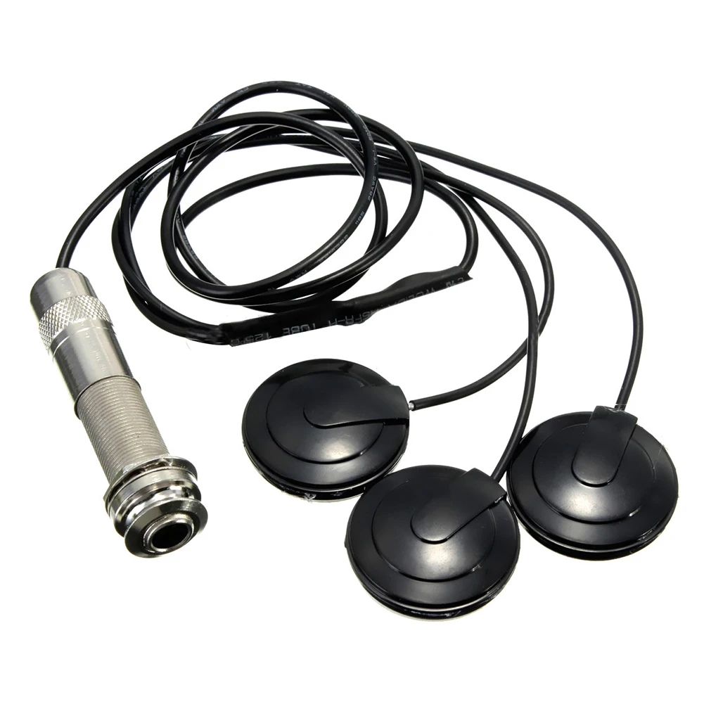 

Universal Pickup Piezo 3 Transducer 6.35mm For Acoustic Guitar Ukulele Mandolin