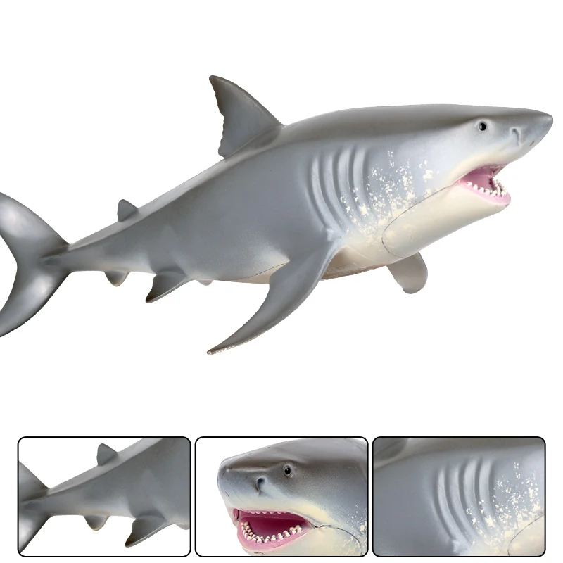 Оригинальные фигурки Oenux Megalodon Shark Sea Life морские животные пвх доисторические